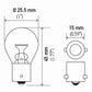 Hella Bulb 12V 21W Ba15S S8 Amber (2)