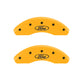 MGP 4 Caliper Covers Engraved Front & Rear Oval logo/Ford Yellow finish black ch