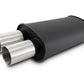 Vibrant StreetPower Flat Muffler Dual 304SS Brushed Tips 9in x 5in x 15in - 3in Dual Inlet