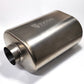 Ticon Industries 3in Oval Titanium Muffler 3in Center In / 3in Out - 12in Overall Length 1mm/.039in