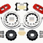 Wilwood AERO6 Front Hat Kit 14.00 Drilled Red 2007-2011 BMW E90 Series w/Lines