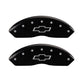 MGP 4 Caliper Covers Engraved F & R Bowtie Black Finish Silver Char 2014 Chevrolet Express 2500