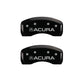 MGP 4 Caliper Covers Engraved Front & Rear Acura Black finish silver ch