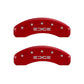 MGP 4 Caliper Covers Engraved Front & Rear Edge Red finish silver ch