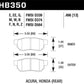Hawk 86-01 Acura Integra LS / 99-00 Civic Coupe Si DTC-30 Race Rear Brake Pads