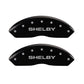 MGP 4 Caliper Covers Engraved Front Shelby Engraved Rear Tiffany Snake Black finish silver ch
