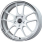 Enkei PF01SS 17x9 5x114.3 48mm Offset 75mm Bore Diameter White with Machined Lip Wheel
