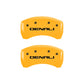 MGP 4 Caliper Covers Engraved Front & Rear Denali Yellow Finish Black Char 2017 GMC Acadia
