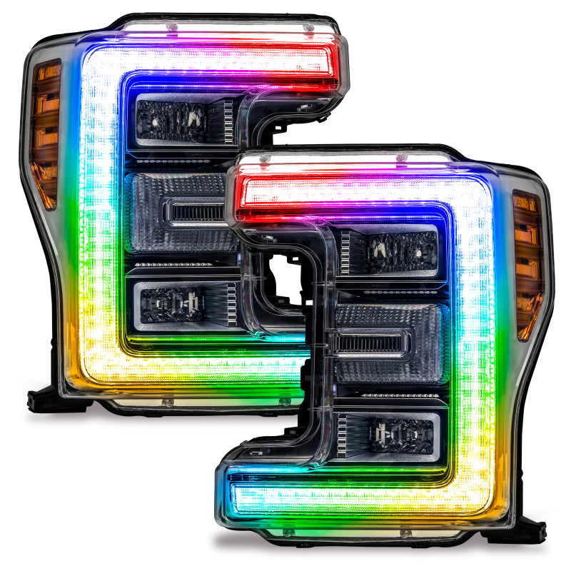 Oracle 17-19 Ford F-250/F-350 Superduty Headlight DRL Upgrade Kit - ColorSHIFT w/ 2.0 Controller