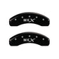 MGP 4 Caliper Covers Engraved Front Lincoln Engraved Rear MKX Black finish silver ch