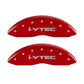 MGP 4 Caliper Covers Engraved Front & Rear i-Vtec Red finish silver ch