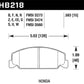 Hawk 88-89 Civic Si / 92-00 Civic CX / 88-00 DX / 98-00 GX Performance Ceramic Street Front Brake Pa