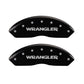 MGP Front set 2 Caliper Covers Engraved Front WRANGLER Black finish silver ch