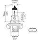 Hella Bulb H13 12V 60/55W P264T T4 +50