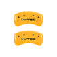 MGP 4 Caliper Covers Engraved Front & Rear i-Vtec Yellow finish black ch