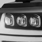 AlphaRex 07-13 Chevy Avalanche NOVA LED Proj Headlights Plank Style Matte Black w/Activ Light/DRL
