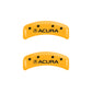 MGP 4 Caliper Covers Engraved Front & Rear Acura Yellow Finish Black Char 2001 Acura TL