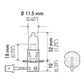 Hella Bulb H3 12V 55W Pk22S T325 Heavy Duty