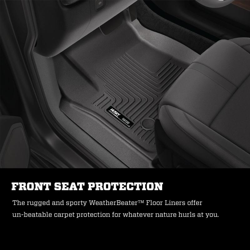 Husky Liners 2021 Suburban/Tahoe/Yukon/Yukon XL Weatherbeater Front & 2nd Seat Floor Liners - Black