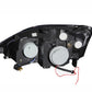 ANZO 2002-2004 Honda Civic Projector Headlights w/ Halo Black
