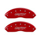 MGP 4 Caliper Covers Engraved Front & Rear Lightning Red finish silver ch