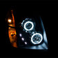ANZO 2007-2014 Gmc Yukon Projector Headlights w/ Halo Black (CCFL)