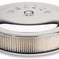 Moroso Racing Air Cleaner - 14in x 3in Filter - Flat Bottom - Steel - Chrome Plated - 4500