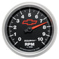 AutoMeter Gauge Tachometer 3-3/8in. 10K RPM In-Dash Chevy Red Bowtie Black