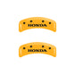 MGP 4 Caliper Covers Engraved Front & Rear Honda Yellow finish black ch
