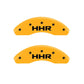 MGP 4 Caliper Covers Engraved F & R Bowtie Yellow Finish Black Char 2014 Chevrolet Express 2500