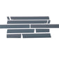 Putco 11-16 Ford SuperDuty - Crew Cab 8ft (12pcs - 6.25in Wide) Black Platinum Rocker Panels