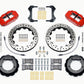 Wilwood Narrow Superlite 4R Front Hat Kit 12.88in Drill Red 76-77 Ford Bronco Dana 44 w/Lines