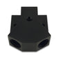 Vibrant Billet Aluminum Y-Block Fitting with 1/8in NPT Port -10AN x Dual -8AN ORB