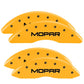 MGP 4 Caliper Covers Engraved Front & Rear MOPAR Yellow finish black ch
