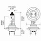 Hella High Wattage Bulb H7 12V 100W PX26d T4.6 (Pair)