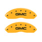 MGP 4 Caliper Covers Engraved Front & Rear GMC Yellow Finish Black Char 2016 GMC Savana 3500