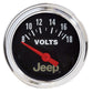 Autometer Jeep 52mm 8-18 Volts Short Sweep Electronic Voltmeter Gauge