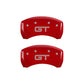 MGP 4 Caliper Covers Engraved Front Mustang Engraved Rear GT Yellow finish black ch