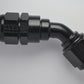 Fragola -10AN Real Street x 45 Degree Hose End Black For PTFE Hose