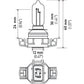 Hella H16/9009 12V 35W Xenon White XB Bulb (Pair)