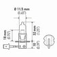 Hella Bulb H3 12V 55W Pk22S T325 Sb