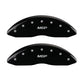 MGP 4 Caliper Covers Engraved Front & Rear MGP Black Finish Silver Characters 2016 Acura RDX