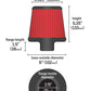 AEM 2.75 inch Short Neck 5 inch Element Filter Replacement