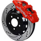 Wilwood AERO6 Front Hat Kit 15.00 Drilled Red 2016-Up Camaro w/Lines