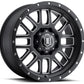 ICON Alpha 20x9 8x180 12mm Offset 5.5in BS 125.2mm Bore Satin Black/Milled Windows Wheel