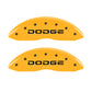MGP 4 Caliper Covers Engraved F & R Broken D/Dodge Yellow Finish Black Char 2007 Dodge Durango