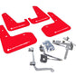 Rally Armor 11-14 Subaru WRX/STI (Sedan Only) Red UR Mud Flap w/ White Logo