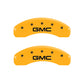 MGP 4 Caliper Covers Engraved Front & Rear GMC Yellow Finish Black Char 2007 GMC Savana 1500