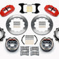 Wilwood Narrow Superlite 4R Rear P-Brk Kit 12.88in Red Strange Eng Floater 3.49in Offset