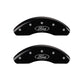 MGP 4 Caliper Covers Engraved Front & Rear Oval logo/Ford Black finish silver ch